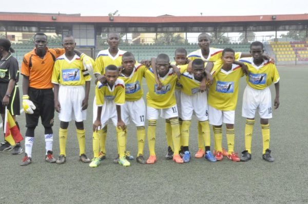 The Pepsi Football Academy U-14 from the East getting ready for action during the Pepsi Football Academy Festival of Youth in Lagos at the weekend