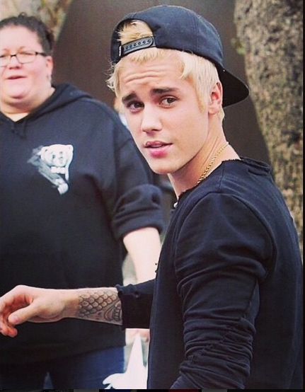 Justin Bieber's Blonde Hair - BellaNaija - December 2014