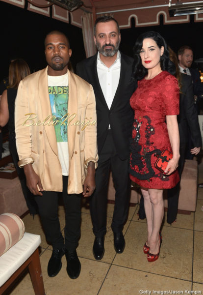 Kanye West, Mazdack Rassi &  Dita Von Teese