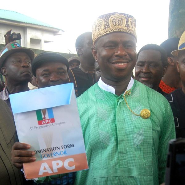 PIC. 10. RIVERS APC CONSENSUS GOVERNORSHIP ASPIRANT COLLECTS NOMINATION FORM IN PORT HARCOURT