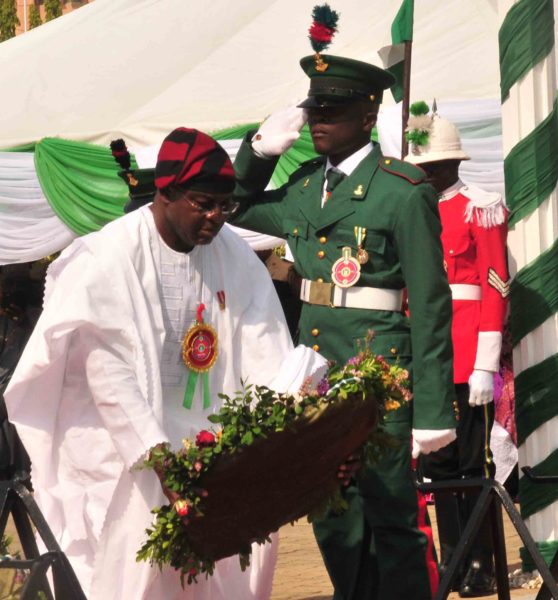 PIC.3.  WREATH LAYING FOR  2015  ARMED FORCES REMEMBERANCE DAY IN ABUJA