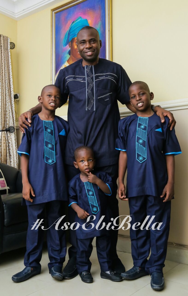Tunde and sons! Oluwatobi, Oluwatoni and Oluwatomisire