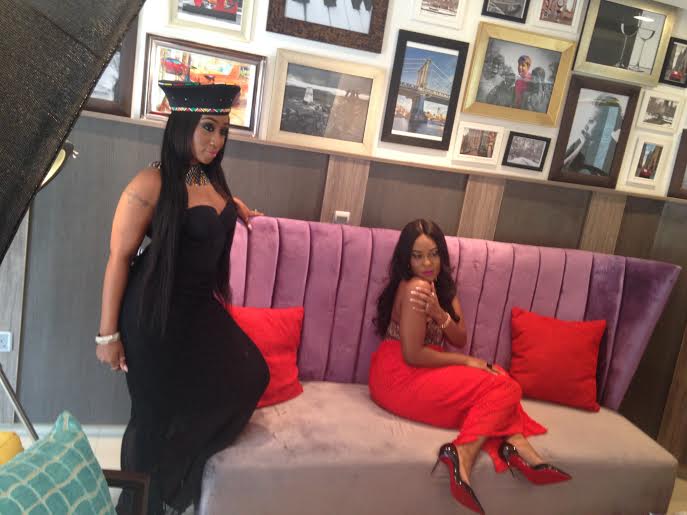 Victoria Kimani & Emma Nyra BTS The Celebrity Shoot - BellaNaija - January2015