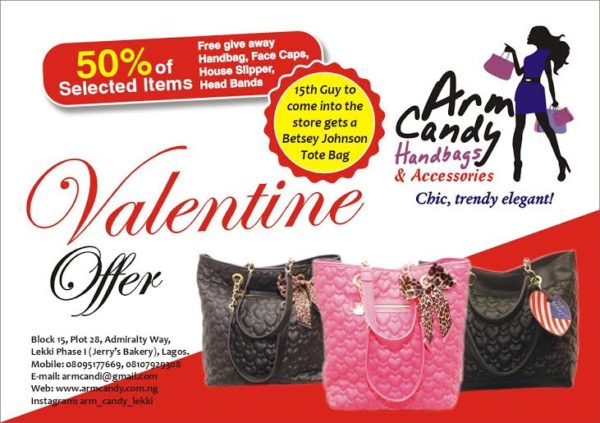 Arm Candy Handbags & Accessories Valentine's Day Offer - BellaNaija - February2015