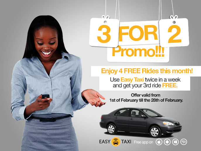 Easy Taxi 3 for 2 Promo - BellaNaija - February 2015