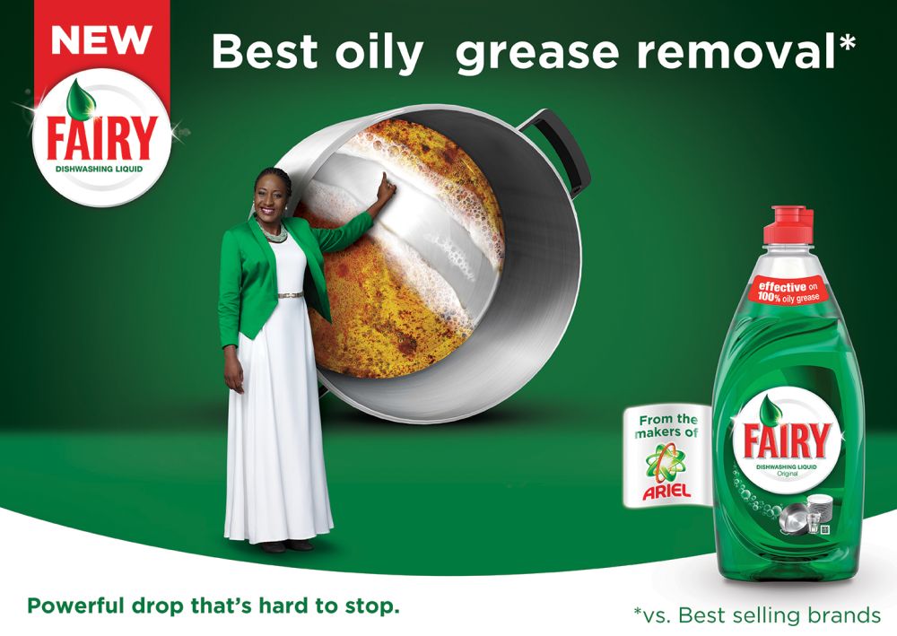 Ireti Doyle is Fairy Dishwashing Liquid's Brand Ambassador as it