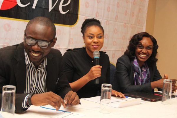 L-R, Brand Manager, Consumer Segments, Interswitch, Boma Tai-osagbemi, Consumer Segments Marketing Manager, Interswitch, Enyioma Anaba and Country Manager, Verve - Nigeria, Oremeyi Akah during the Verve Truly Af