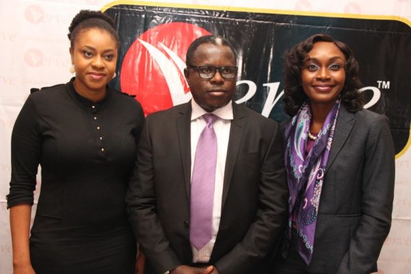 L-R, Consumer Segments Marketing Manager, Interswitch, Enyioma Anaba, Group Head, Issuer Management, Interswitch, Ugo Bassi and Country Manager, Verve - Nigeria, Oremeyi Akah during the Verve Truly African Campa