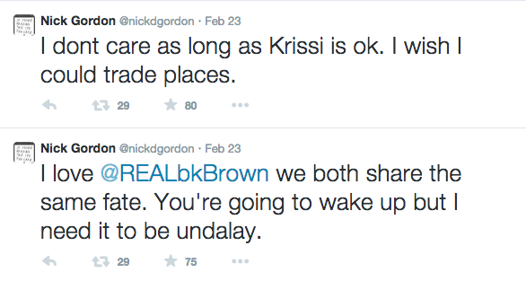 Nick Gordon Tweets against Brown Family 5