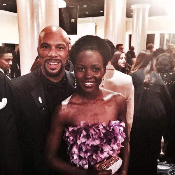 Lupita Nyong'o and Common at the 2015 Golden Globes