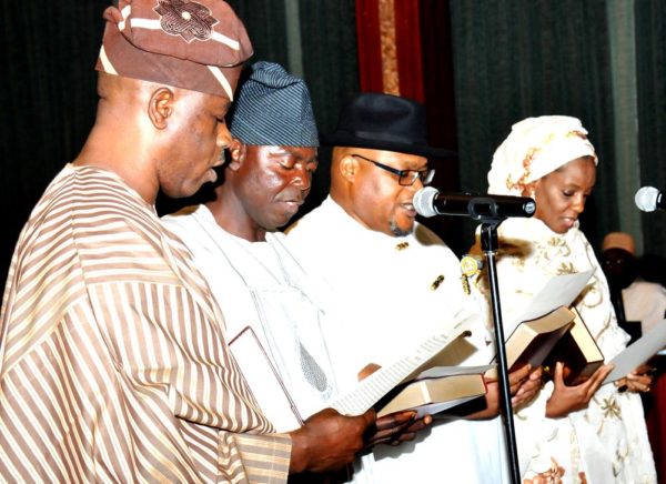 PIC .2. NEW MINISTERS SWORN IN, IN ABUJA