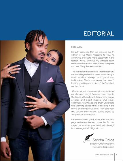 Adunni Ade & Bryan Okwara for La Mode Magazine - BellaNaija - April2015001