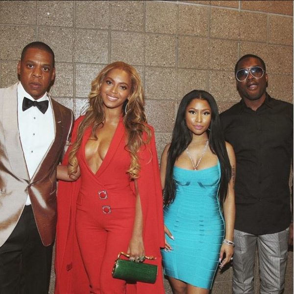 Beyonce, Jay Z, Nicki Minaj, Meek Mill at Mayweather Pacquiao Fight - May 2015 1