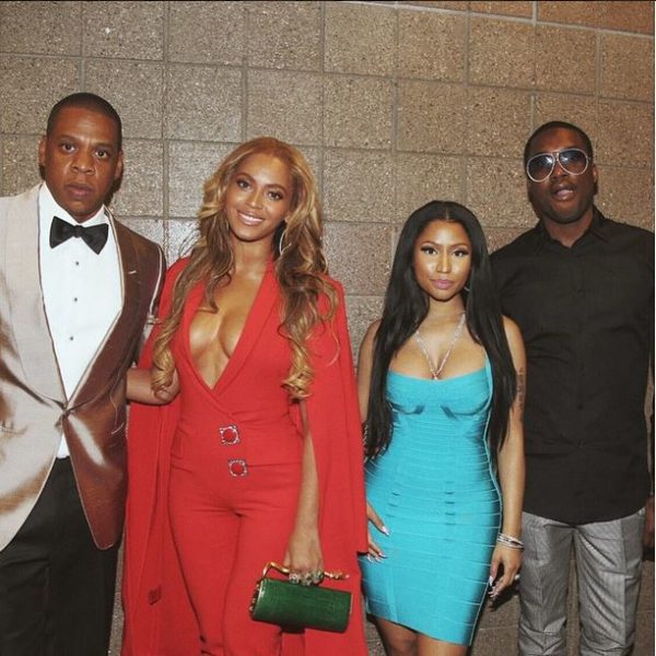 Beyonce, Jay Z, Nicki Minaj, Meek Mill at Mayweather Pacquiao Fight - May 2015 1