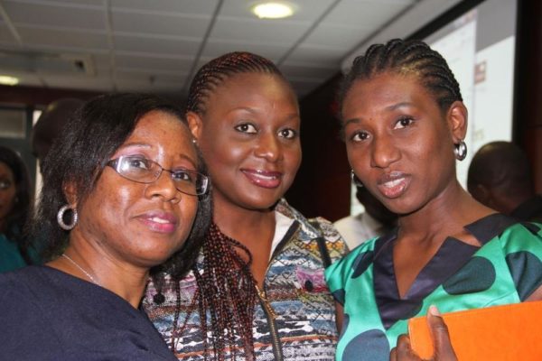 Head, Events and Sponsorships, Etisalat Nigeria, Modupe Thani (Middle), & Manager, Public Relations, Etisalat Nigeria, Chineze Amanfo (Right)