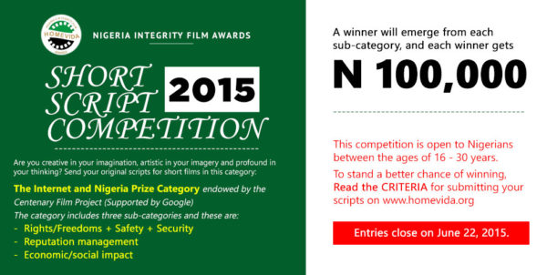 HomeVida Call for Scripts Competition 2015 - BellaNaija - May2015001