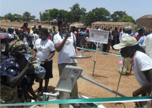 mirian at the borehole