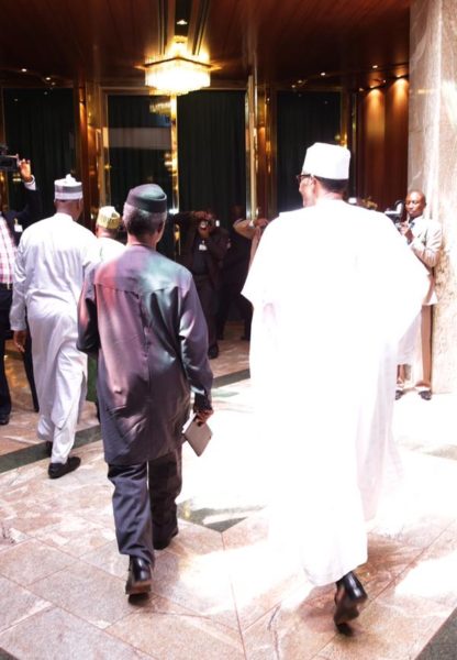 Buhari and Osinbajo move into Presidential Villa