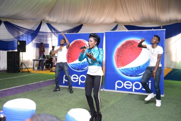 Debbie Rise of Nigerian Idol Performing at the unveiling event