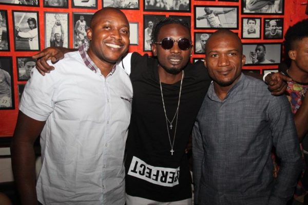 [L-R] Elvis Daniel (Head, Youth Segment, Etisalat Nigeria), May D & Obinna Chisom-Nze (Public Relations, Etisalat Nigeria)