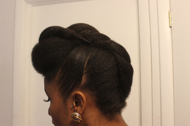 KyssMyHair Twisted Pompadour Updo - BellaNaija - June2015