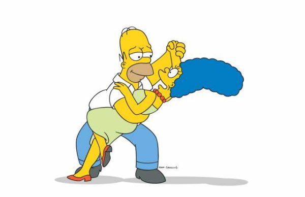 THE SIMPSONS: Homer and Marge Simpson on THE SIMPSONS on FOX.  THE SIMPSONS ™ and © 2002 TCFFC ALL RIGHTS RESERVED