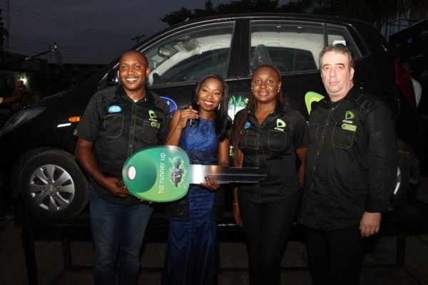 [L-R]Elvis Daniel (Head, Youth Segment, Etisalat Nigeria), Dolu (1st Runner Up, Nigerian Idol Season V), Modupe Thani (Head, Brands & Experience, Etisalat Nigeria) & Francesco Angelone (Chief Marketing Officer, Etisalat Nigeria)