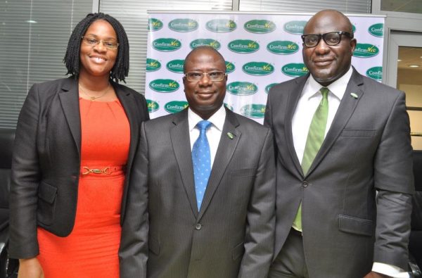 [L-R] Jameelah Ayedun (Managing Director, Credit Registry Services), Olufemi Williams (Group Managing Director, Chams PLC) & Luqman Balogun (Deputy Managing Director, Chams PLC)