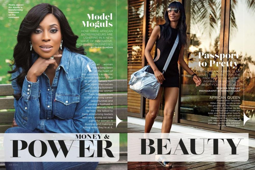 Mo Abudu & Millen Magese for Essence Magazine - BellaNaija - July2015