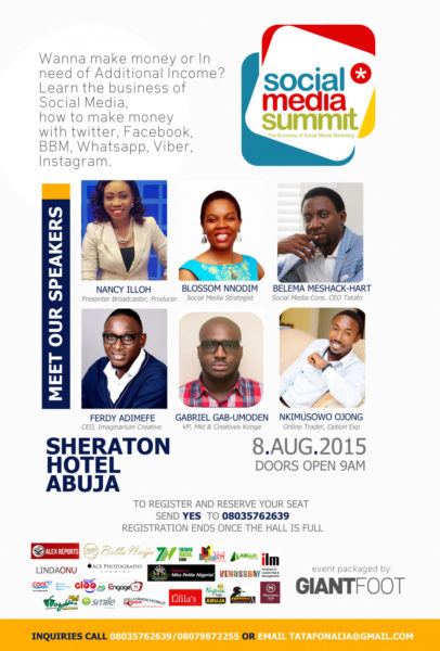 Social Media Summit Flyer Design - BellaNaija - July - 2015