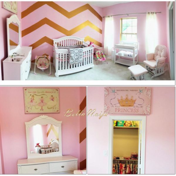 pink and gold baby girl room