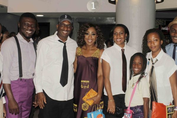 Dakore Akande, Kene Nkparu with wife & kids