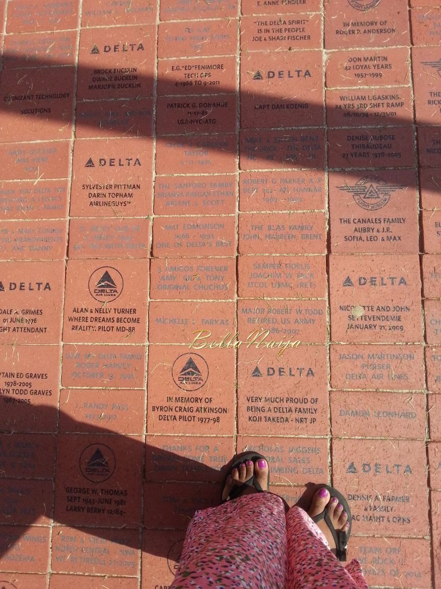 Engraved bricks bought by Delta employees, retirees, and loyal partners and customer