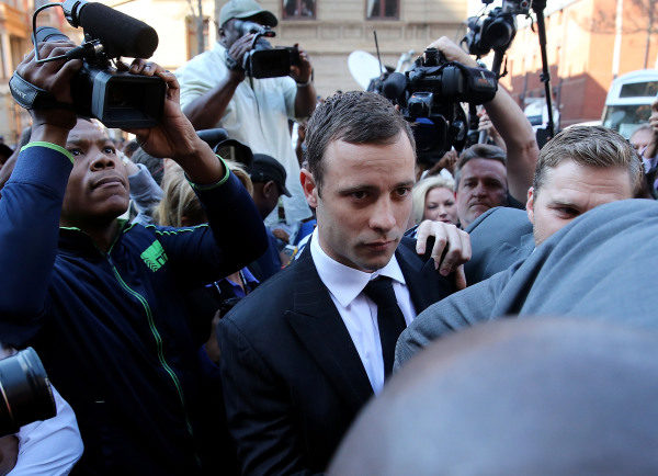 PRETORIA, SOUTH AFRICA - SEPTEMBER 11:  Oscar Pistorius arrives at court on September 11, 2014 in Pretoria, South Africa. South African Judge Thokosile Masipa is due to give her verdict at the murder trial of Olympic double-amputee sprinter Oscar Pistorius today. (Photo by Christopher Furlong/Getty Images)