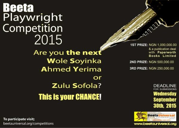BUAF PLAYWRIGHT COMPETITION 2015