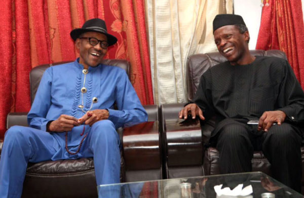 Billedresultat for osinbajo & buhari in in a private jet