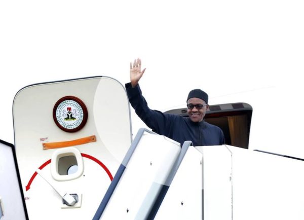 Buhari on his way to France