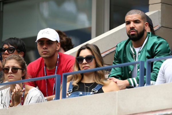 NEW YORK, NY - SEPTEMBER 11: Rapper Drake attends the Women's Singles Semifinals match between Roberta Vinci of Italy and Serena Williams of the United States on Day Twelve of the 2015 US Open at the USTA Billie Jean King National Tennis Center on September 11, 2015 in the Flushing neighborhood of the Queens borough of New York City. (Photo by Matthew Stockman/Getty Images)