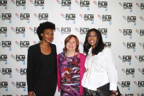 Nse Ikpe-Etim; Clare Stewart, Festival Director, BFI London Film Festival; Mo Abudu, Executive Producer - Fifty