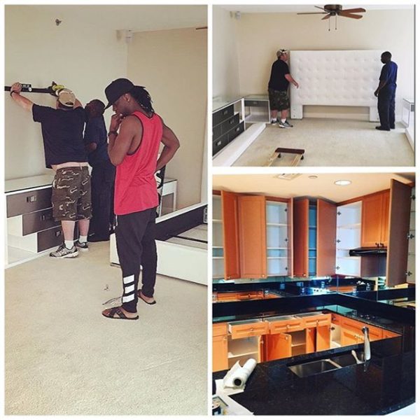 Paul Okoye setting up in his condo