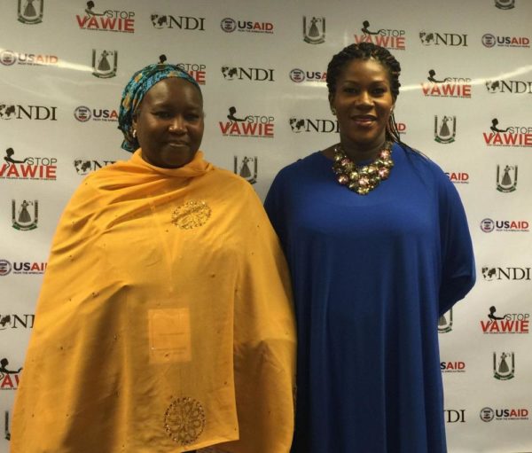 Stephanie Linus & the Acting INEC Chairman Hajiya Amina Zakari