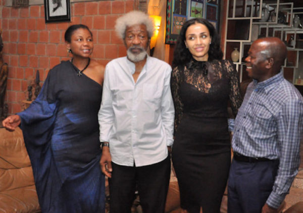 With Wole Soyinka & his wife at their home