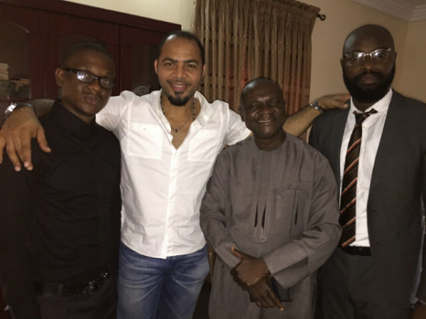 Kenneth Nnegbue, His son Obinna, Ramsey Nouah and Charles Okpaleke