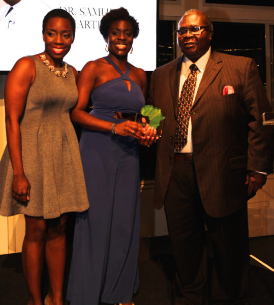 Nana Eyeson-Akiwowo, Tricia Quartey and Honoree Dr. Samuel Quartey