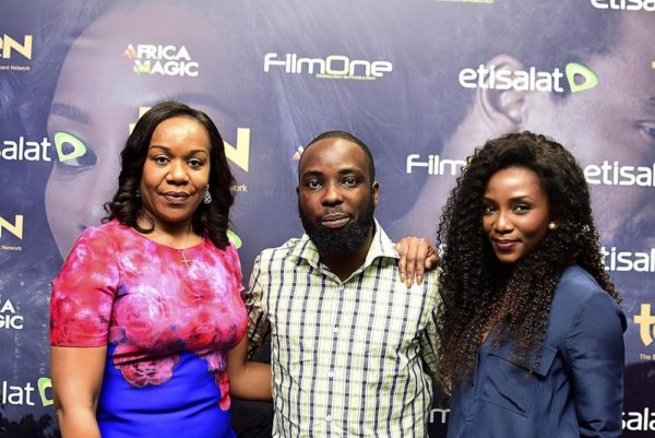 Wangi Mba-Uzoukwu (Regional Director, MnetAfricaMagic), Ishaya Bako (Director), Genevieve Nnaji