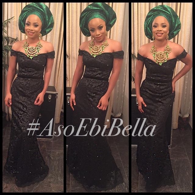 @tokemakinwa in @funkeadepoju dress, jewelry from @lerevepieces, makeup by @dorannebeauty