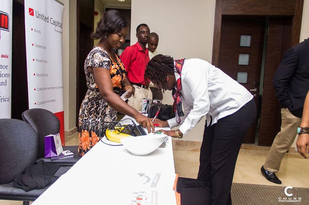 Participants during registration