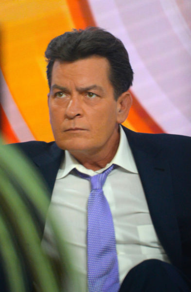 NEW YORK, NY - NOVEMBER 17: Actor Charlie Sheen seen at NBC's TODAY Show on November 17, 2015 in New York City. It was expected that Sheen would announce he is HIV positive in an exclusive interview with Matt Lauer. (Photo by Raymond Hall/GC Images)