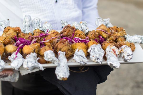 Coconut Crusted Fried Chicken and Red Cabbage