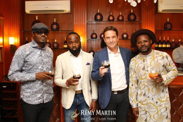 DJ Jimmy Jatt, Noble Igwe, Eric Vallat (CEO Rémy Martin) and Falz